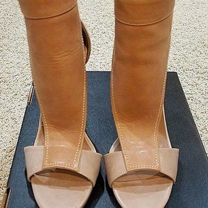 NIB JEFFREY CAMPBELL Authentic Tan Beige Shoes Pumps Stiletto Heels Size 6.5